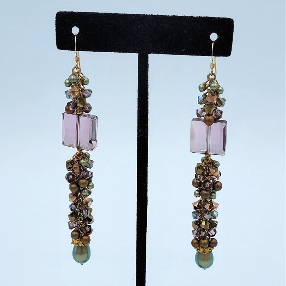 Earrings Crystals & Faux Pearls #2052